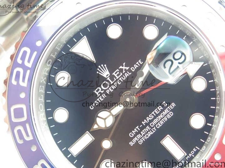 MiroTime 0413 GMT Master II 126719 BLRO Red Blue Ceramic 316L Steel ROF Best Edition Black Dial on SS Bracelet A Elegant 2654